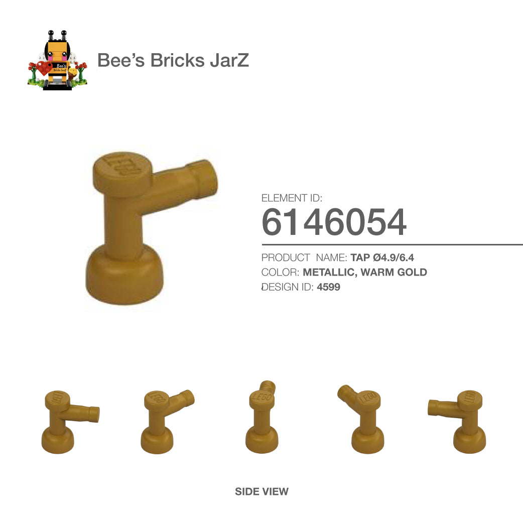 6146054-TAP Ø4.9/6.4-Warm Gold – Bee's Bricks JarZ