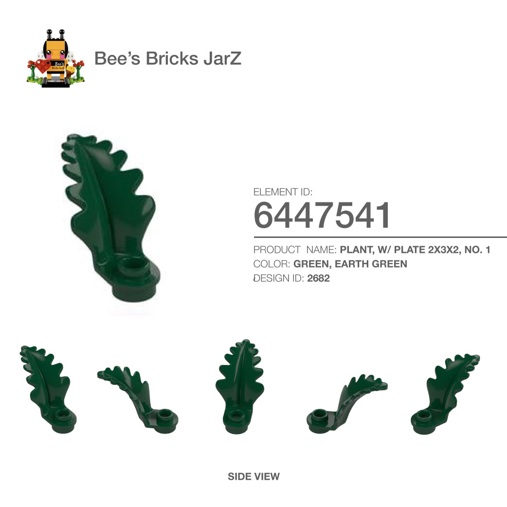 6447541-PLANT, W/ PLATE 2X3X2, NO. 1-Earth Green – Bee's Bricks JarZ