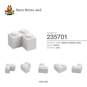 235701-BRICK CORNER 1X2X2-White