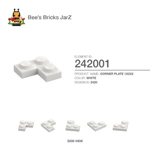 242001-CORNER PLATE 1X2X2-White