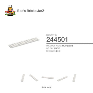 244501-PLATE 2X12-White
