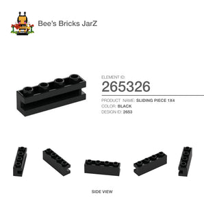 265326-SLIDING PIECE 1X4-Black