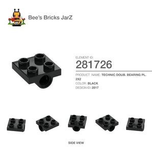 281726-TECHNIC DOUB. BEARING PL. 2X2-Black