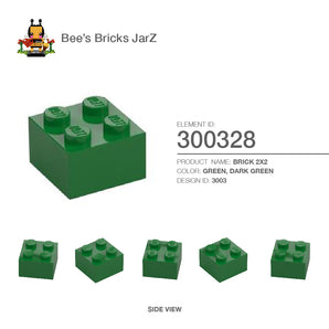 300328-BRICK 2X2-Dark Green
