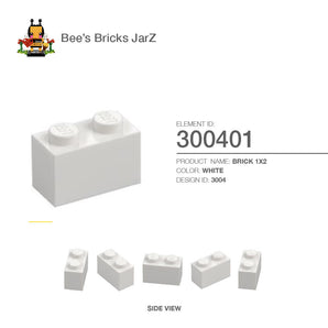 300401-BRICK 1X2-White