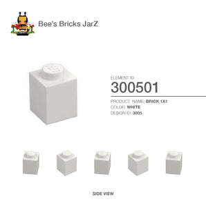 300501-BRICK 1X1-White