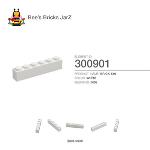 300901-BRICK 1X6-White