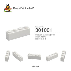301001-BRICK 1X4-White