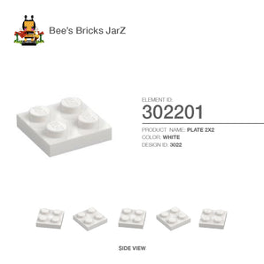 302201-PLATE 2X2-White