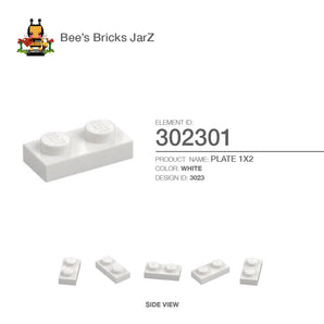 302301-PLATE 1X2-White