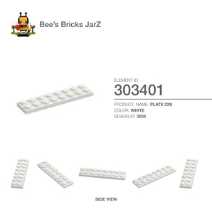 303401-PLATE 2X8-White
