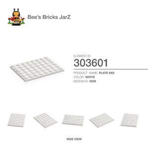 303601-PLATE 6X8-White