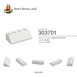 303701-ROOF TILE 2X4/45°-White