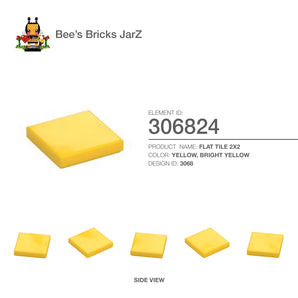 306824-FLAT TILE 2X2-Bright Yellow
