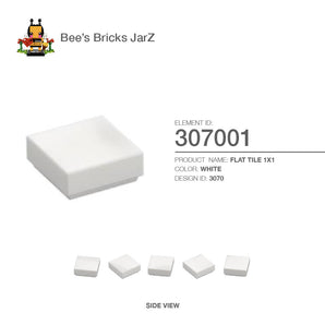 307001-FLAT TILE 1X1-White
