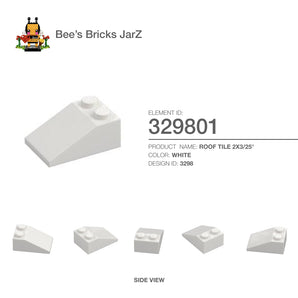 329801-ROOF TILE 2X3/25°-White