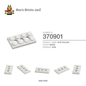 370901-PLATE 2X4, 3XØ4.9-White
