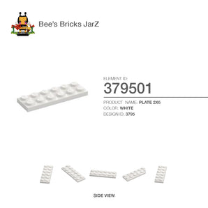 379501-PLATE 2X6-White