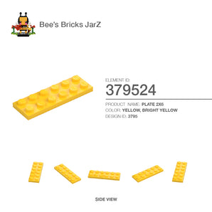 379524-PLATE 2X6-Bright Yellow