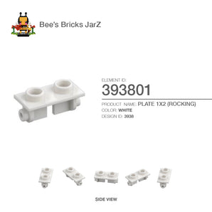 393801-PLATE 1X2 (ROCKING)-White