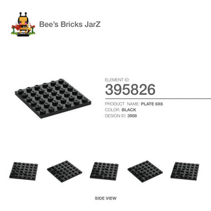 395826- PLATE 6X6-Black