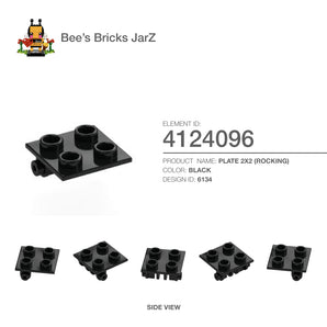 4124096-PLATE 2X2 (ROCKING)-Black