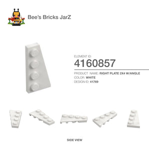 4160857-RIGHT PLATE 2X4 W/ANGLE-White