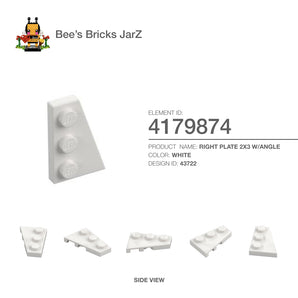 4179874-RIGHT PLATE 2X3 W/ANGLE-White