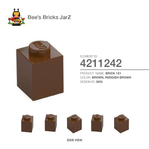 4211242-BRICK 1X1-Reddish Brown