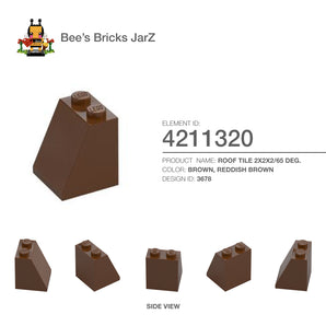 4211320-ROOF TILE 2X2X2/65 DEG.-Reddish Brown