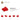 4220515-PLATES W. BOWS 2X2-Bright Red