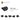 4227392-PLATE 3X3, 1/4 CIRCLE-Black