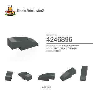 4246896-BRICK WITH BOW 1X3X3-Dark Stone Grey