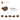 4283660-PLATE 3X3, 1/4 CIRCLE-Reddish Brown