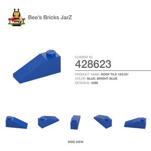 428623-ROOF TILE 1X3/25°-Bright Blue