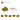 4286597-PLATES W. BOWS 2X2-Warm Gold
