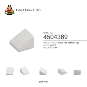 4504369-ROOF TILE 1X1X2/3, ABS-White