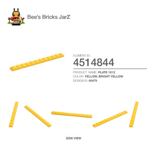 4514844-PLATE 1X12-Bright Yellow