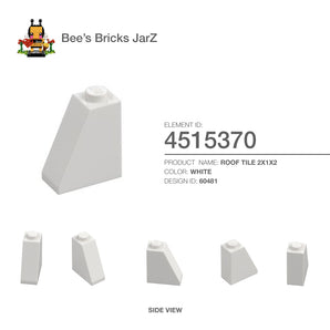4515370-ROOF TILE 2X1X2-White