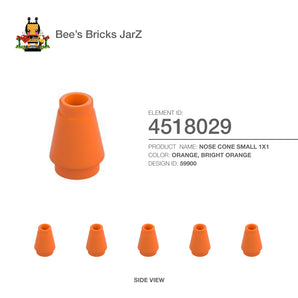 4518029-NOSE CONE SMALL 1X1-Bright Orange