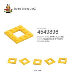 4549896-FRAME PLATE 4X4-Bright Yellow