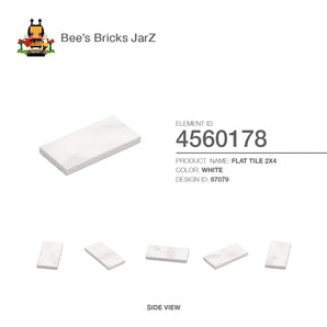 4560178-FLAT TILE 2X4-White