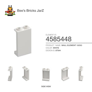 4585448-WALL ELEMENT 1X2X3-White