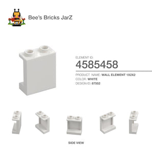 4585458-WALL ELEMENT 1X2X2-White