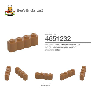 4651232-PALISADE BRICK 1X4-Medium Nougat