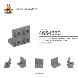 4654580-ANGULAR PLATE 1.5 BOT. 1X2 2/2-Medium Stone Grey