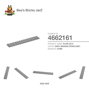 4662161-PLATE 2X14-Medium Stone Grey