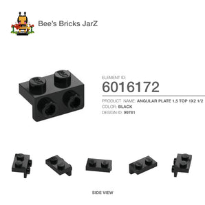 6016172-ANGULAR PLATE 1.5 BOT. 1X2 1/2-Black