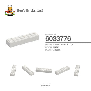 6033776-BRICK 2X8-White