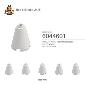 6044601-NOSE CONE 2X2X2-White